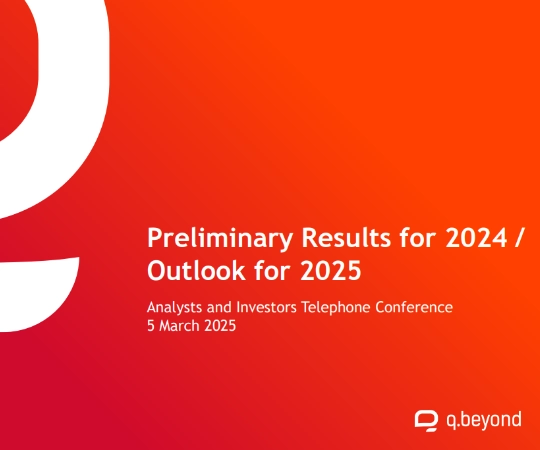 Presentation "Preliminary results 2024 / outlook 2025"