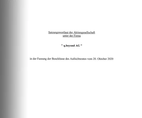 Articles of Association (german)